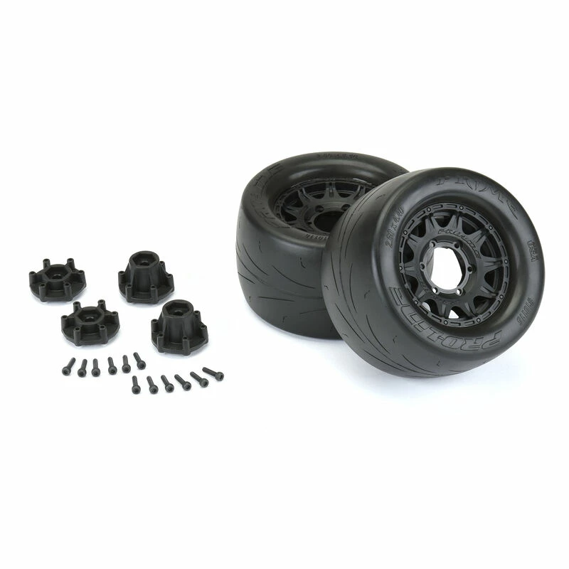 Pro-Line Racing 1/10 Prime Front/Rear 2.8" Street MT Tires Mounted 12mm Blk Raid (2) for Tires & Wheels - Image 3