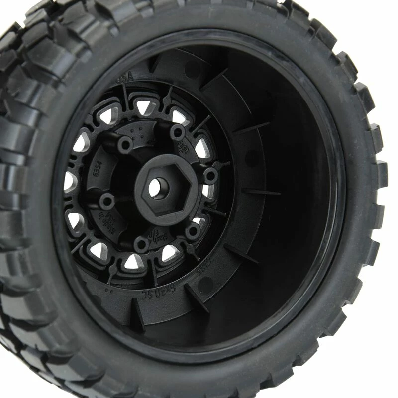 Pro-Line Racing 1/10 BFG KR2 M2 Front/Rear 2.2"/3.0" SC Mounted 12mm Blk Raid (2) for Tires & Wheels - Image 3