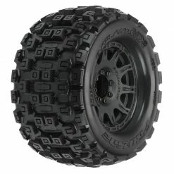 Pro-Line Racing 1/8 Badlands MX38 F/R 3.8" MT Tires Mounted 17mm Blk Raid (2) for Tires & Wheels