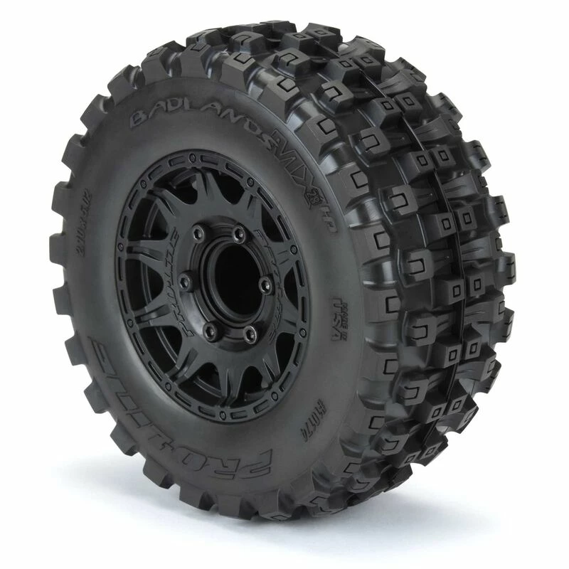 Pro-Line Racing 1/10 Badlands MX28 BELTED F/R 2.8" MT Tres Mounted 12mm Blk Raid (2) for Tires & Wheels - Image 3