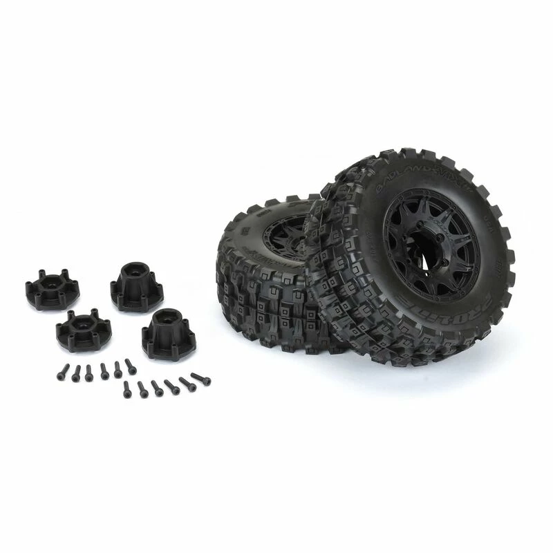 Pro-Line Racing 1/10 Badlands MX28 BELTED F/R 2.8" MT Tres Mounted 12mm Blk Raid (2) for Tires & Wheels - Image 5