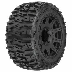 Pro-Line Racing 1/8 Trencher LP F/R 3.8" MT Tires Mounted 17mm Blk Raid (2) for Tires & Wheels