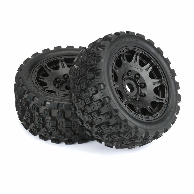 Pro-Line Racing 1/6 Badlands MX57 Front/Rear 5.7" Tires Mounted 24mm Black Raid (2) for Tires & Wheels - Image 3