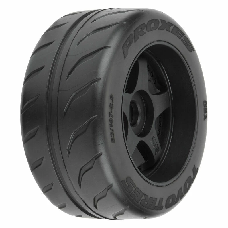 Pro-Line Racing 1/7 Toyo Proxes R888R S3 Rear 53/107 2.9" BELTED Mounted 17mm 5-Spoke (2) for Tires & Wheels
