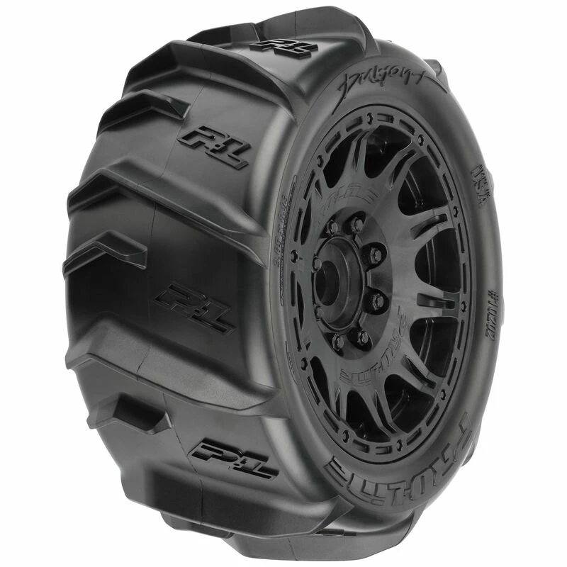 Pro-Line Racing 1/6 Dumont Sand/Snow Tires F/R 5.7" Tires MTD 24mm Black Raid (2) for Tires & Wheels