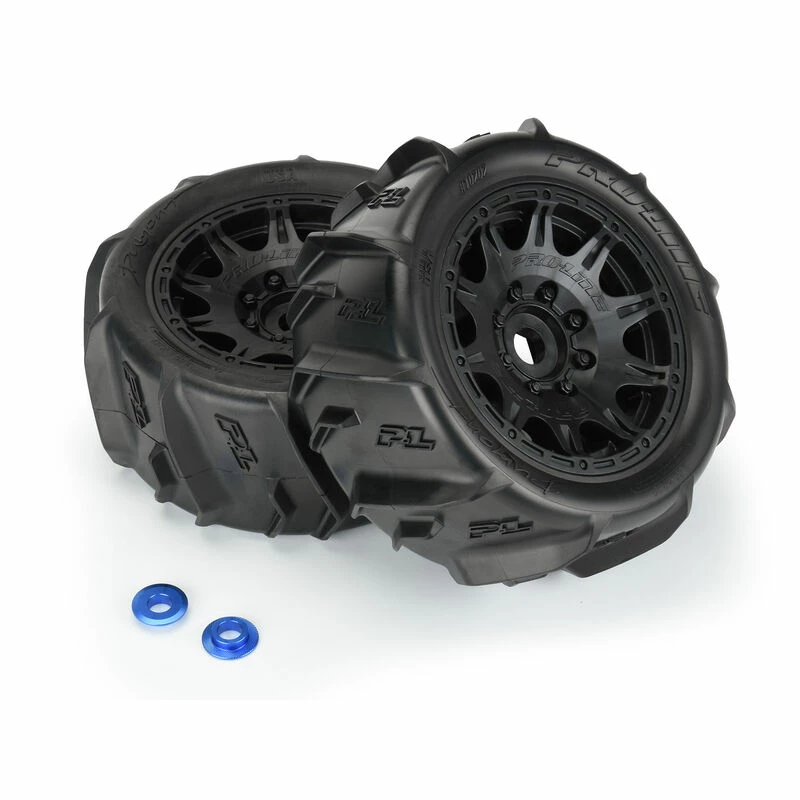 Pro-Line Racing 1/6 Dumont Sand/Snow Tires F/R 5.7" Tires MTD 24mm Black Raid (2) for Tires & Wheels - Image 3