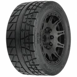 Pro-Line Racing 1/6 Menace HP BELTED Fr/Rr 5.7" MT Tires Mounted 24mm Blk Raid (2) for Tires & Wheels