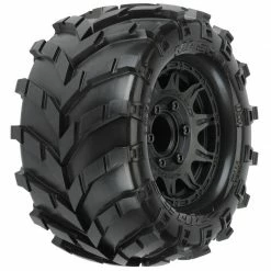 Pro-Line Racing 1/10 Masher Front/Rear 2.8" MT Tires Mounted 12mm Blk Raid (2) for Tires & Wheels