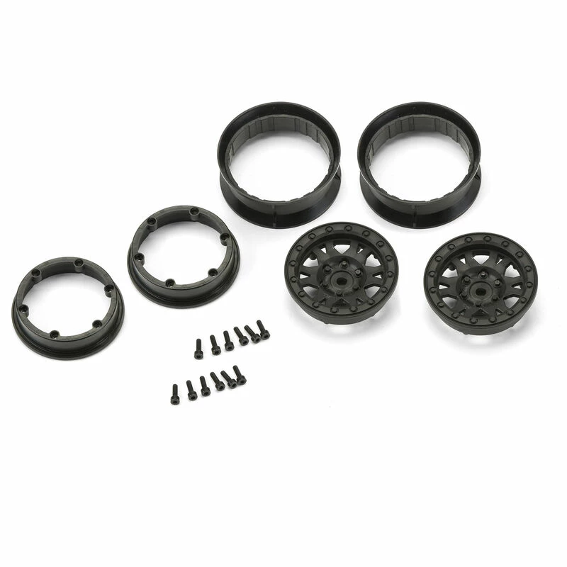 Pro-Line Racing 1/10 Impulse Front/Rear 1.9" 12mm Rock Crawler Wheels (2) Black for Tires & Wheels - Image 4