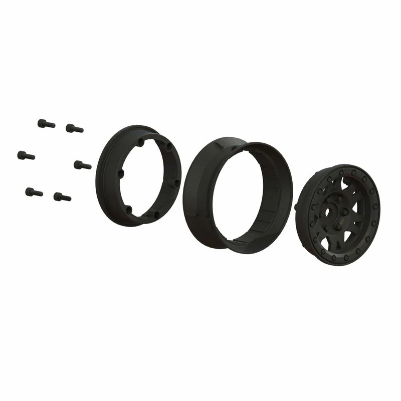 Pro-Line Racing 1/10 Impulse Front/Rear 1.9" 12mm Rock Crawler Wheels (2) Black for Tires & Wheels - Image 5