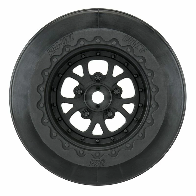 Pro-Line Racing 1/10 Pomona Drag Spec Rear 2.2"/3.0" 12mm Drag Wheels (2) Black for Tires & Wheels