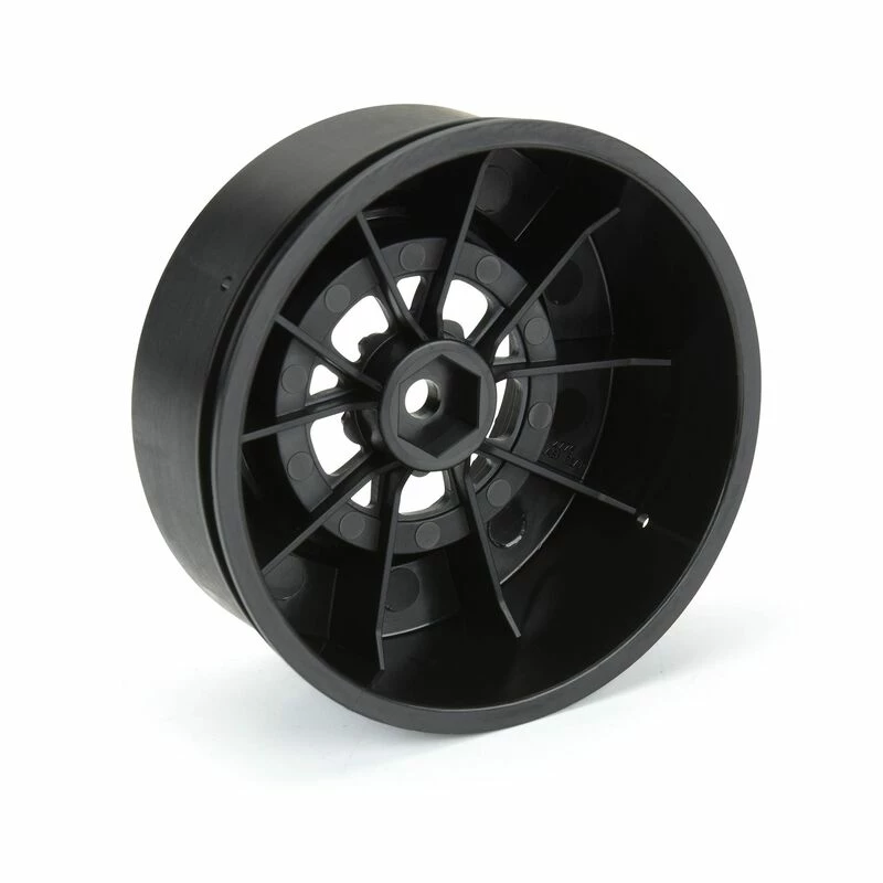 Pro-Line Racing 1/10 Pomona Drag Spec Rear 2.2"/3.0" 12mm Drag Wheels (2) Black for Tires & Wheels - Image 3