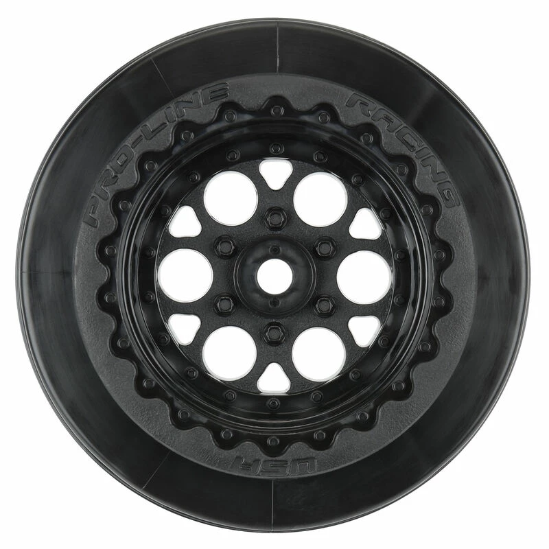 Pro-Line Racing 1/10 Showtime+ Wide Rear 2.2"/3.0" 12mm Drag Wheels (2) Black for Tires & Wheels