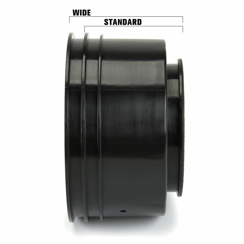 Pro-Line Racing 1/10 Showtime+ Wide Rear 2.2"/3.0" 12mm Drag Wheels (2) Black for Tires & Wheels - Image 3