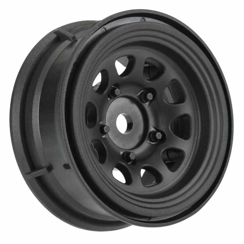 Pro-Line Racing 1/10 Keystone Front/Rear 1.55" 12mm Rock Crawler Wheels (2) Black for Tires & Wheels - Image 2