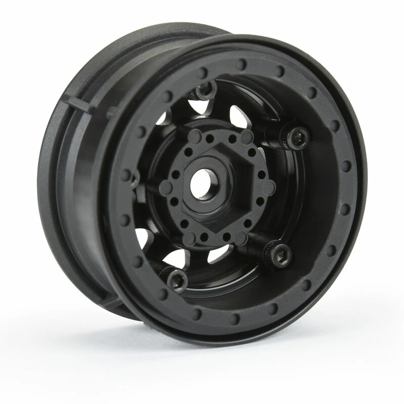 Pro-Line Racing 1/10 Keystone Front/Rear 1.55" 12mm Rock Crawler Wheels (2) Black for Tires & Wheels - Image 4