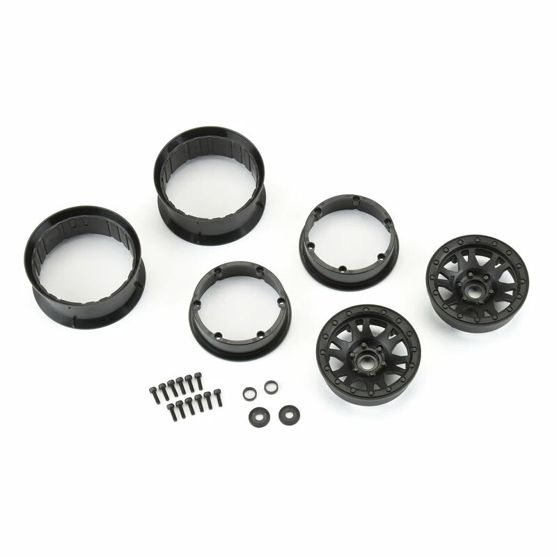 Pro-Line Racing 1/10 Impulse F/R 2.2" 12mm Crawler Wheels (2) Black for Tires & Wheels - Image 4