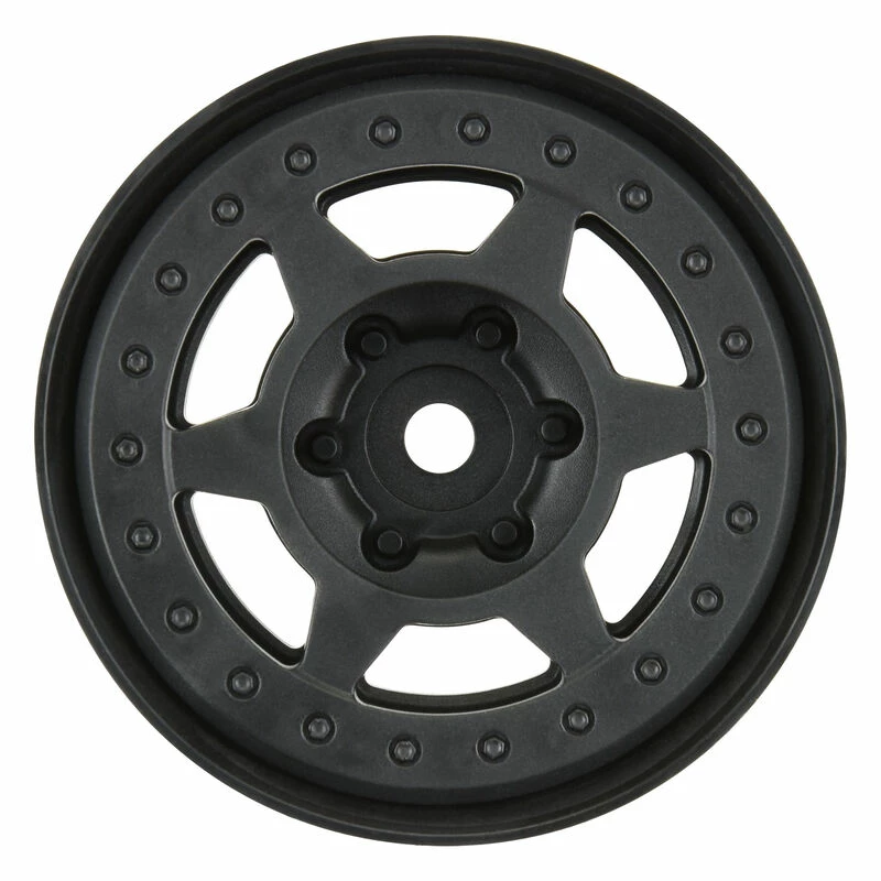 Pro-Line Racing 1/10 Holcomb F/R 1.9" 12mm Crawler Bead-Loc Wheels (2) Black for Tires & Wheels