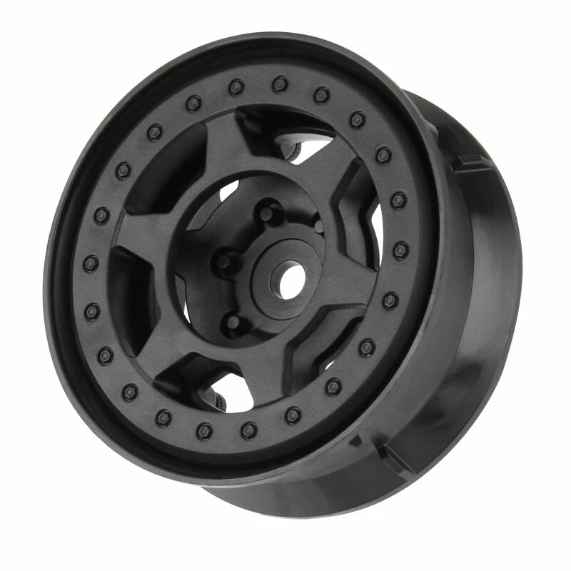 Pro-Line Racing 1/10 Holcomb F/R 1.9" 12mm Crawler Bead-Loc Wheels (2) Black for Tires & Wheels - Image 2
