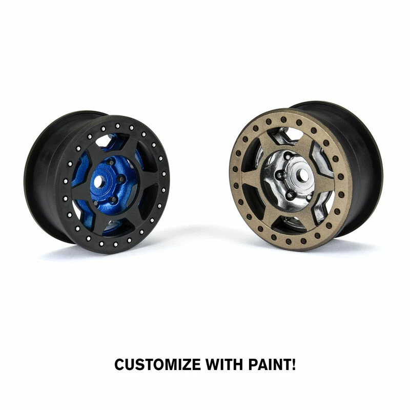 Pro-Line Racing 1/10 Holcomb F/R 1.9" 12mm Crawler Bead-Loc Wheels (2) Black for Tires & Wheels - Image 6