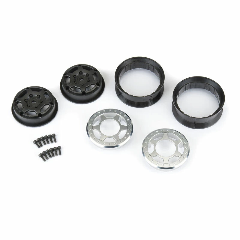 Pro-Line Racing 1/10 Holcomb Aluminum Front/Rear 1.9" 12mm Crawler Wheels (2) for Tires & Wheels - Image 4