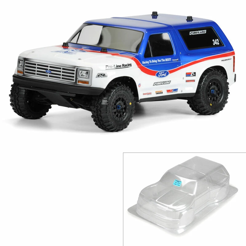Pro-Line Racing 1/10 1981 Ford Bronco Clear Body: Short Course for Bodies