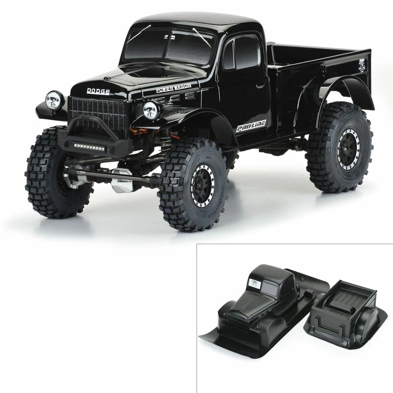 Pro-Line Racing 1/10 1946 Dodge Power Wagon Black Body 12.3" (313mm) WB Crawlers for Bodies