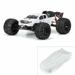Pro-Line Racing 1/8 Pre-Cut Brute Bash Armor White Body: ARRMA Kraton 6S for Bodies