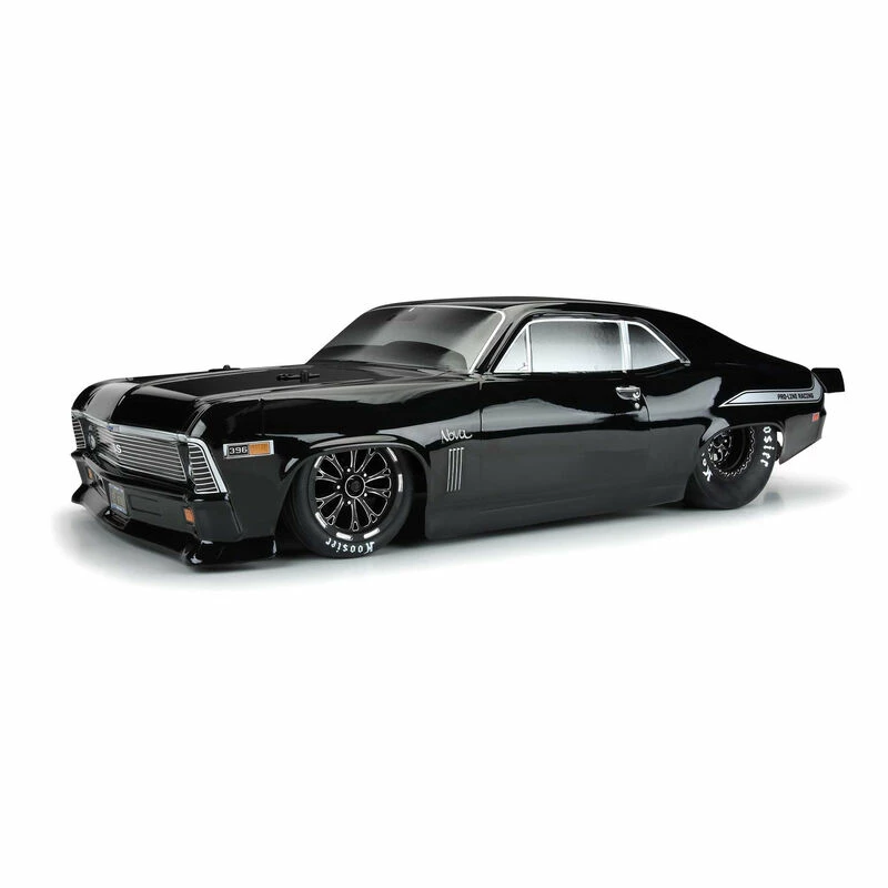 Pro-Line Racing 1/10 1969 Chevrolet Nova Tough-Color Black Body: Drag Car for Bodies - Image 6