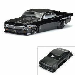 Pro-Line Racing 1/10 1969 Chevrolet Nova Tough-Color Black Body: Drag Car for Bodies