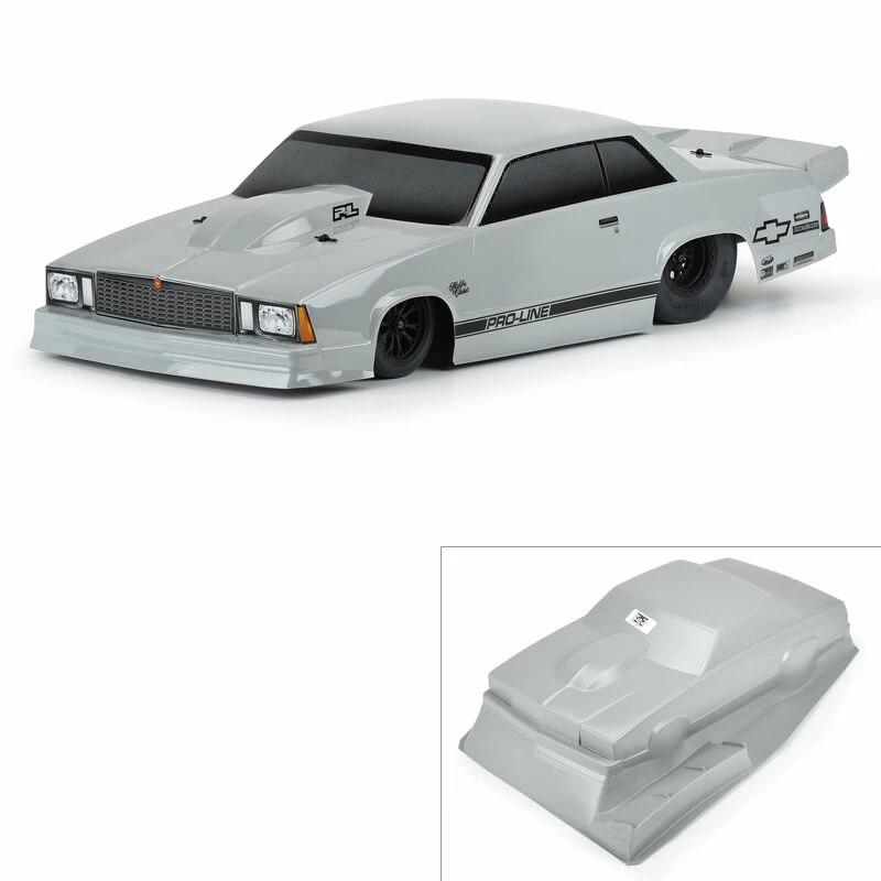 Pro-Line Racing 1/10 1978 Chevrolet Malibu Tough-Color Gray Body: Drag Car for Bodies