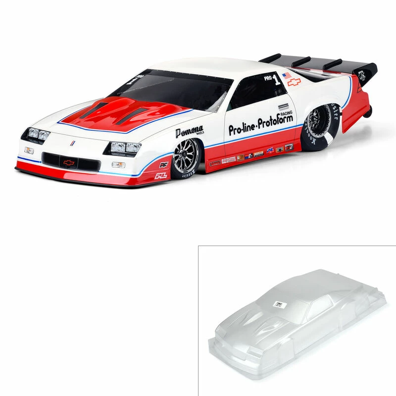 Pro-Line Racing 1/10 1985 Chevrolet Camaro IROC-Z Clear Body: Drag Car for Bodies