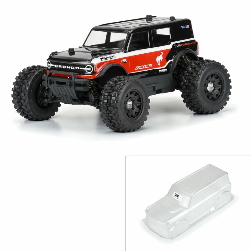 Pro-Line Racing 1/10 2021 Ford Bronco Clear Body: Granite, Vorteks for Bodies