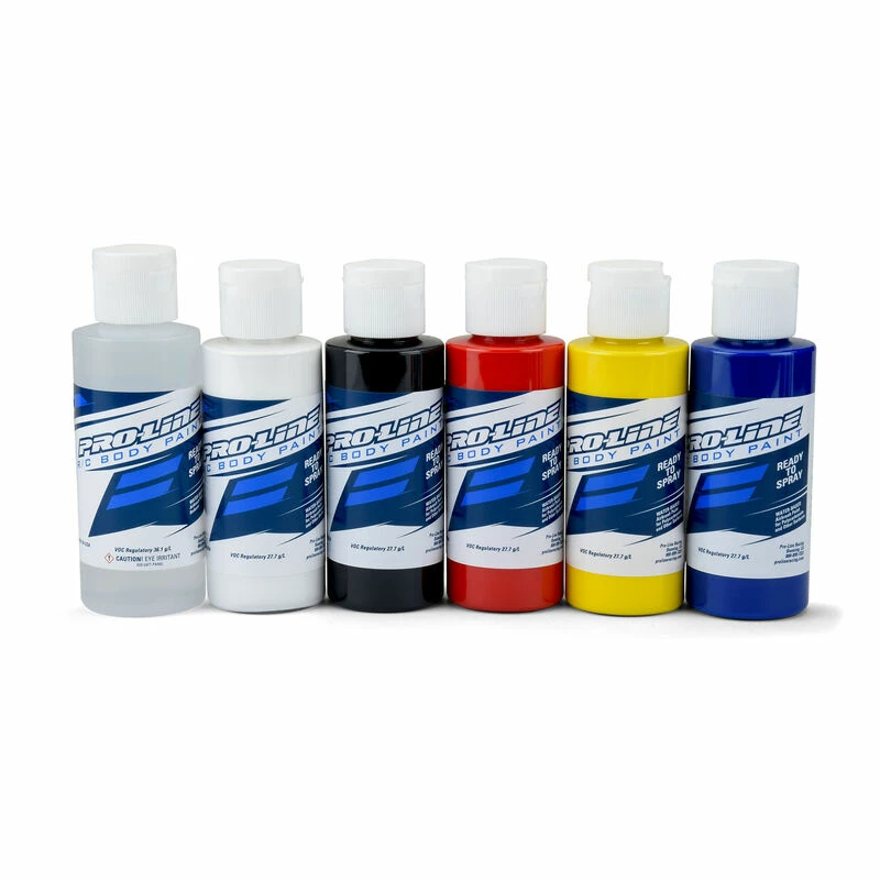 Pro-Line Racing Pro-Line RC Body Paint Primary Color Set (6 Pack) for Paints