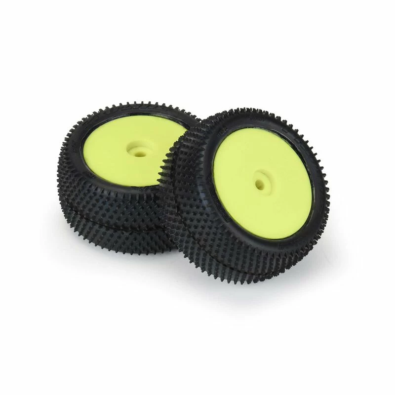 Pro-Line Racing 1/18 Prism Rear Carpet Mini-B Tires Mounted 8mm Yellow Wheels (2) for Tires & Wheels - Image 3