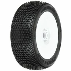 Pro-Line Racing 1/8 Blockade S3 Front/Rear Buggy Tires Mounted 17mm White (2) for Tires & Wheels