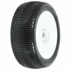 Pro-Line Racing 1/8 Hole Shot 2.0 S3 Front/Rear Buggy Tires Mounted 17mm White (2) for Tires & Wheels