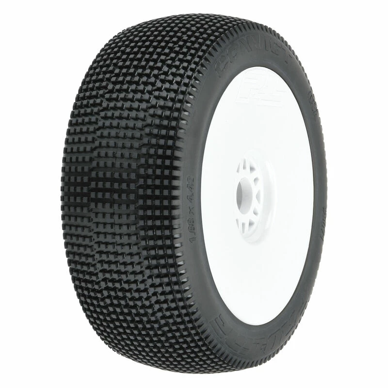 Pro-Line Racing 1/8 Convict S3 Front/Rear Buggy Tires Mounted 17mm White Wheels (2) for Tires & Wheels
