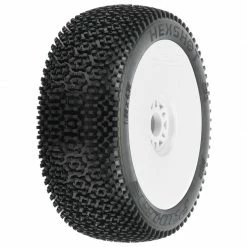 Pro-Line Racing 1/8 Hex Shot S3 Front/Rear Buggy Tires Mounted 17mm White (2) for Tires & Wheels
