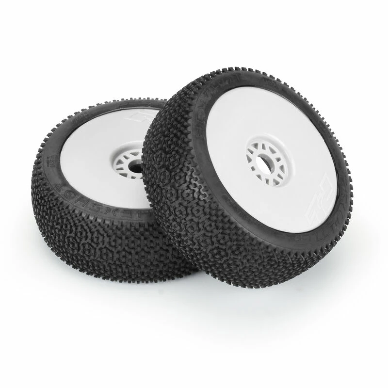 Pro-Line Racing 1/8 Hex Shot S3 Front/Rear Buggy Tires Mounted 17mm White (2) for Tires & Wheels - Image 3